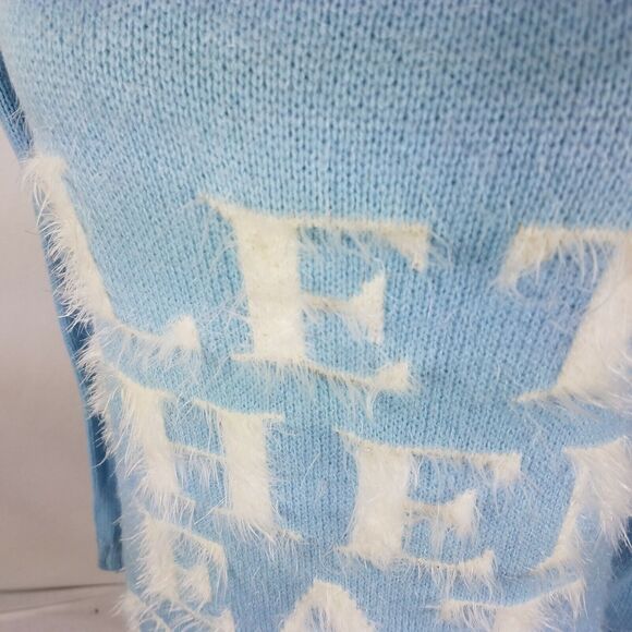 Minkpink Sweater Dress Let Them Eat Cake Baby Blue Nasty Gal Blogger Size Medium - Picture 4 of 7